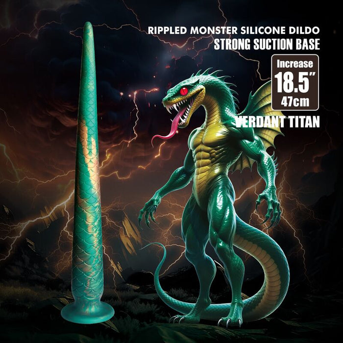 Power Monsters - Wildwyrm Tail Dildo Bicolor 47 Cm Ø 4 Cm
