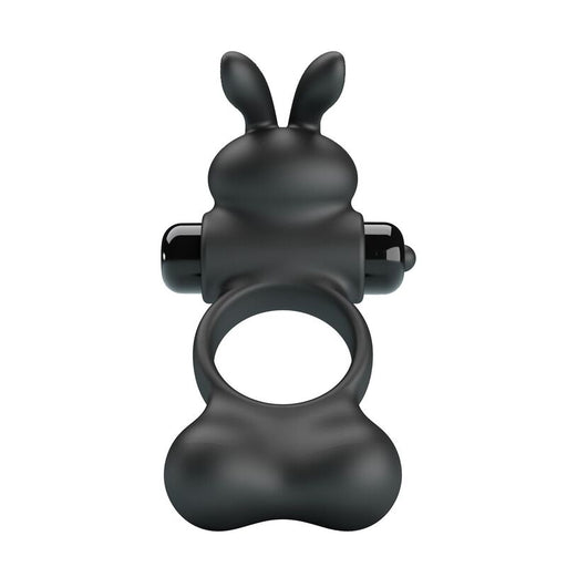 Pretty Love - Anillo Vibrador Para Pene Con Estimulador De Conejito 10 Funciones Negro