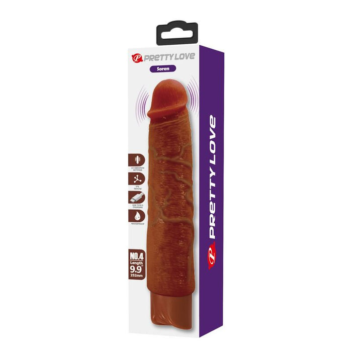 Pretty Love - Gavin Vibrador Realístico 25 Cm Ø 5 Cm Color Marrón