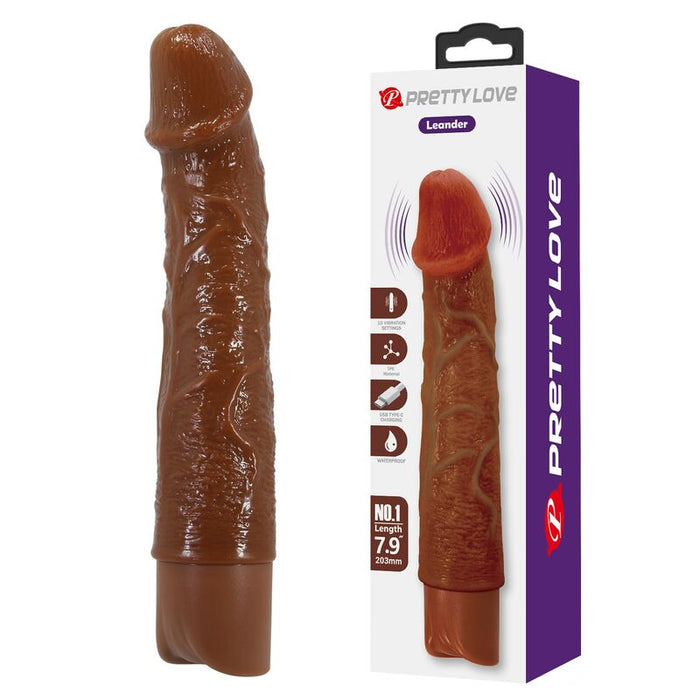 Pretty Love - Leonardo Vibrador Realístico 20 Cm Ø 4 Cm Color Marrón