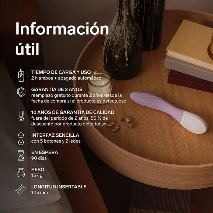 Lelo - Mona Twist Vibrador Para Punto G Recargable App Control Lavanda Rosa