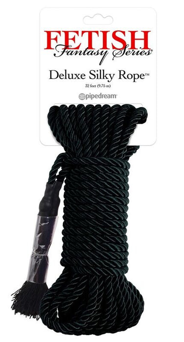 Fetish Fantasy Series - Cuerda De Seda Deluxe Negra 9,75 M