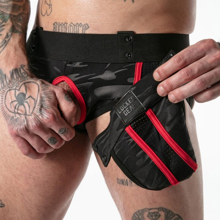 Locker Gear - Full Military Access Jock Brief Rojo M