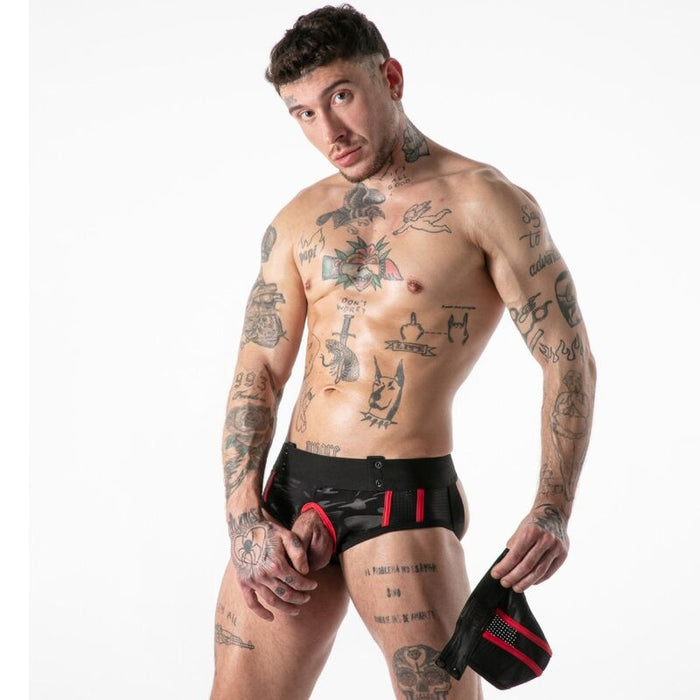 Locker Gear - Full Military Access Jock Brief Rojo M