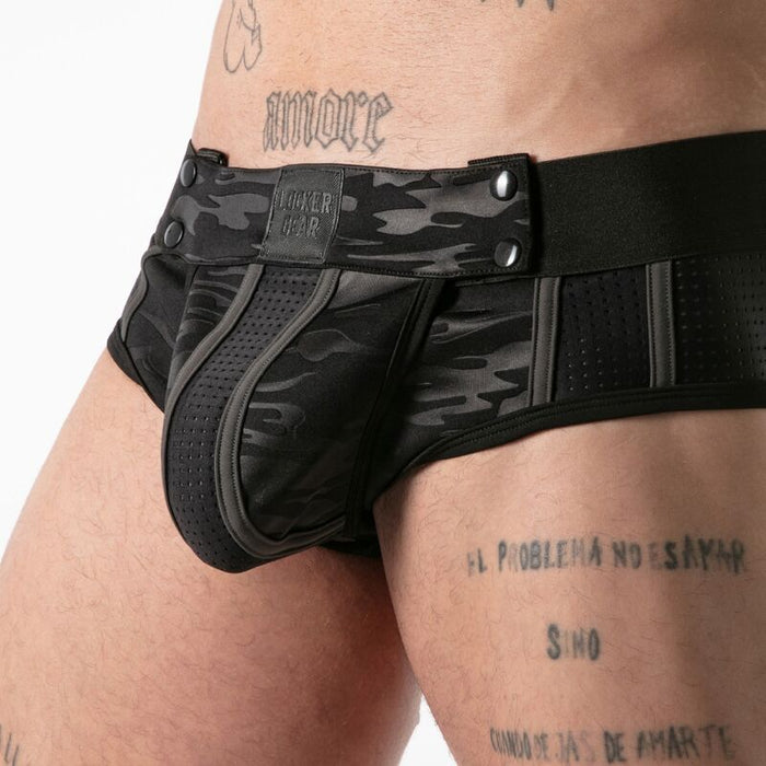 Locker Gear - Full Military Access Jock Brief Negro Xl