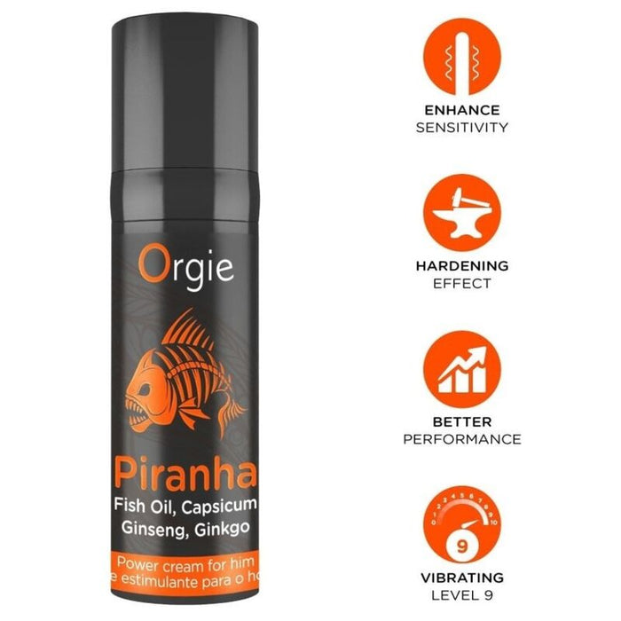 Orgie - Piranha Crema Potenciadora Para Hombre 15 Ml