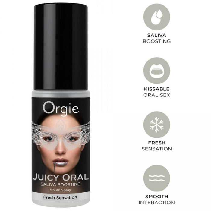 Orgie - Juicy Oral Spray Bucal Estimulante De Saliva Sabor Menta 15 Ml