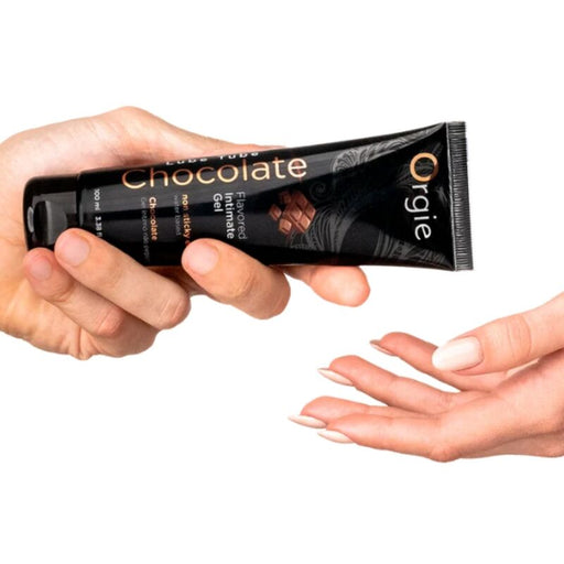Orgie - Lube Tube Chocolate Gel Íntimo Besable Base Agua 100 Ml