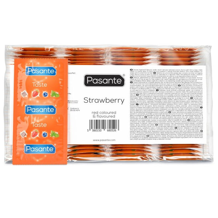 Pasante - Preservativo Sabor Fresa Bolsa 144 Unidades