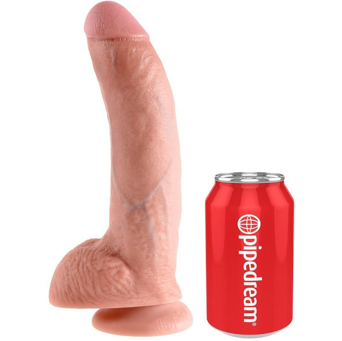 King Cock Pene Con Testículos De 9 - Color Natural