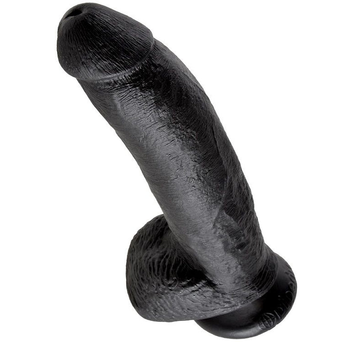 King Cock - 9 Pene Realistico Negro 22.9 Cm