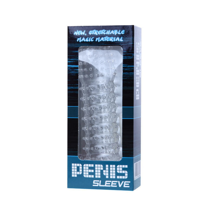 Baile - Funda Para Pene Con Puntos Estimulantes Transparente 14 Cm