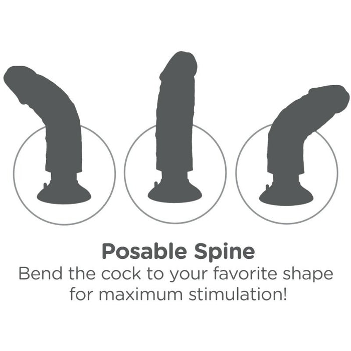 King Cock  Dildo Vibrador 15.24 Cm Natural
