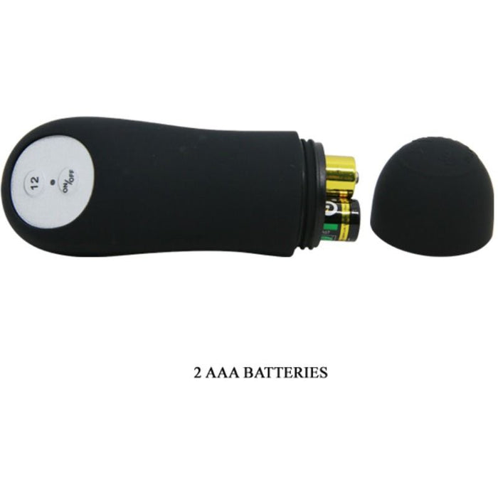 Pretty Love - Plug Anal Silicona Forma Pene Y 12 Modos Vibración Negro