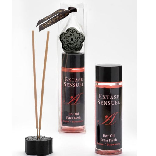 Extase Sensual - Aceite Masaje Efecto Extra Fresh Fresa 100 Ml