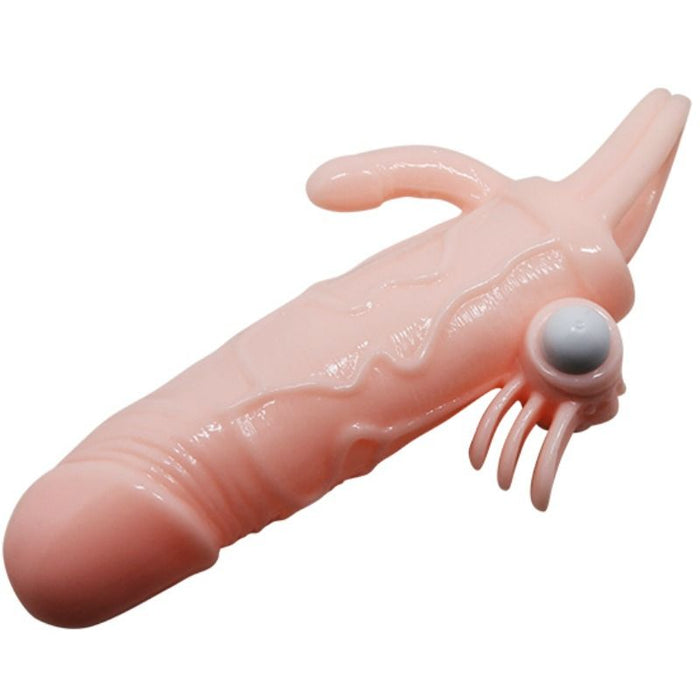Baile - Brave Man Funda Pene Anal Y Clitoris Vibrador 16.5 Cm Natural