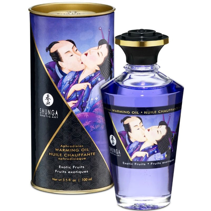 Shunga Aceite De Masaje Efecto Calor Aroma A Frutas Exóticas