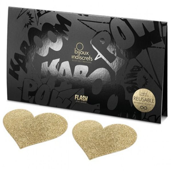 Bijoux Indiscrets - Pezoneras Flash Corazãn Dorado