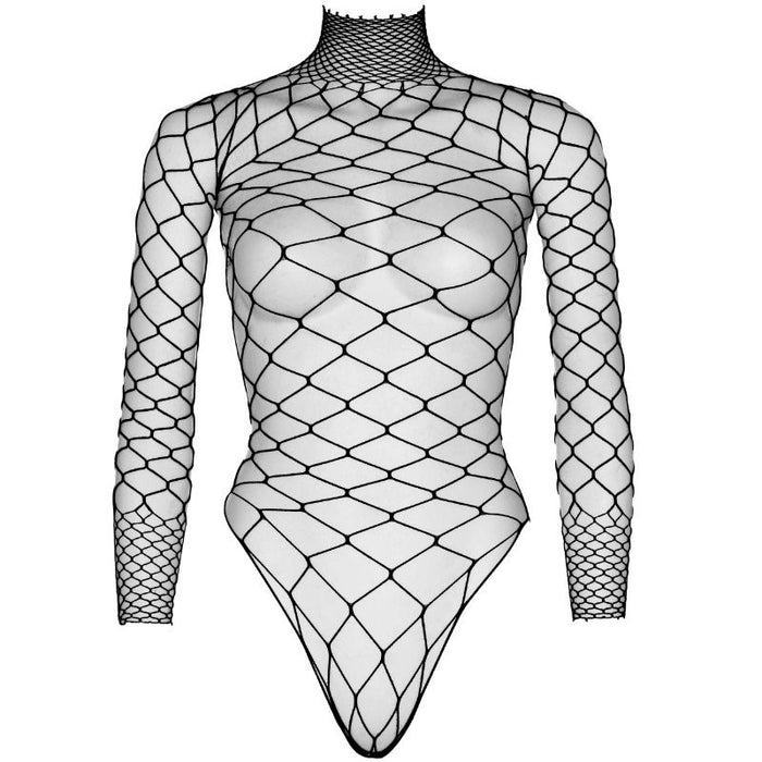 Leg Avenue - Teddy Cuerpo De Red Manga Larga Negro S/M