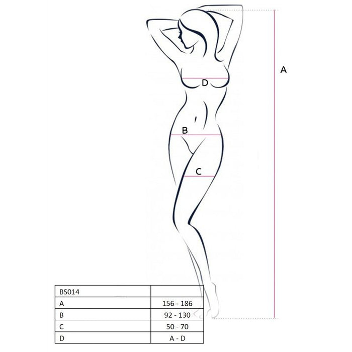 Passion - Woman Bs014 Bodystocking Rojo Talla Única