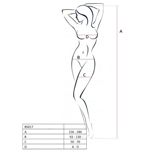 Passion - Woman Bs017 Bodystocking Negro Talla Única