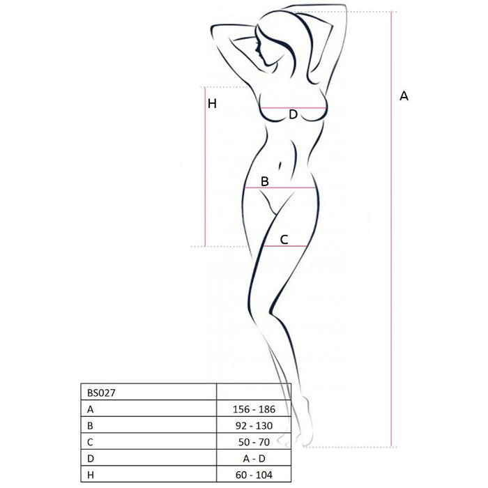 Passion - Woman Bs027 Bodystocking Estilo Vestido Rojo Talla Unica