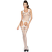 Passion - Woman Bs038 Bodystocking Blanco Talla Única