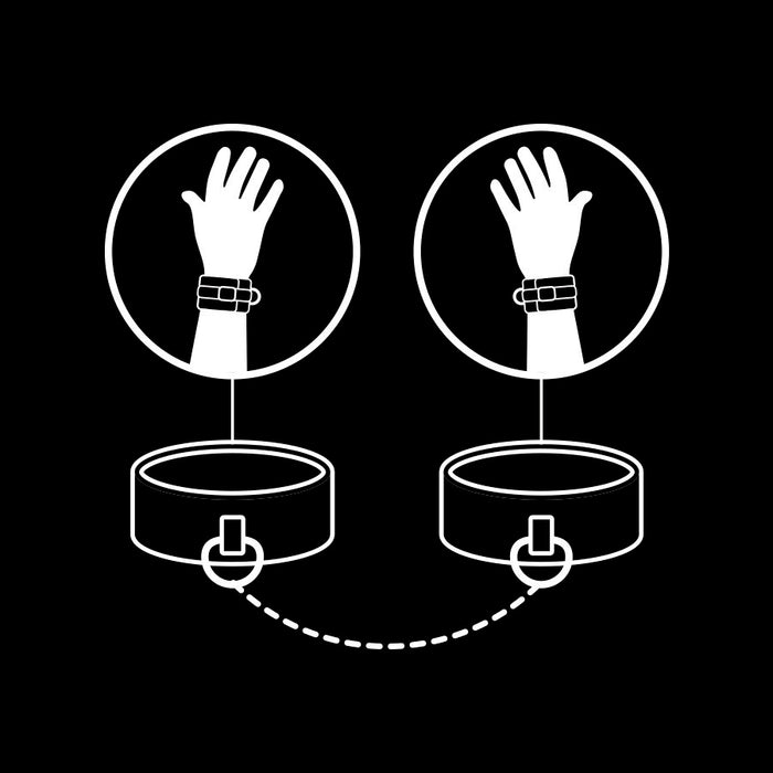 Fetish Submissive - Esposas Cuero Vegano Con Forro De Neopreno