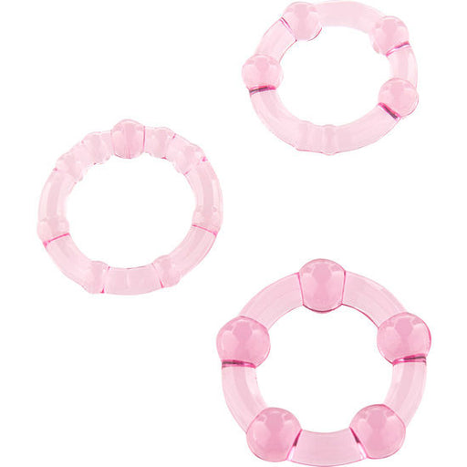 Seven Creations - Juego Tres Anillos Pene Rosa