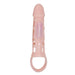 Baile - Funda Extensora Pene Con Vibración Y Strap Natural 13.5 Cm