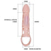 Baile - Funda Extensora Pene Con Vibración Y Strap Natural 13.5 Cm