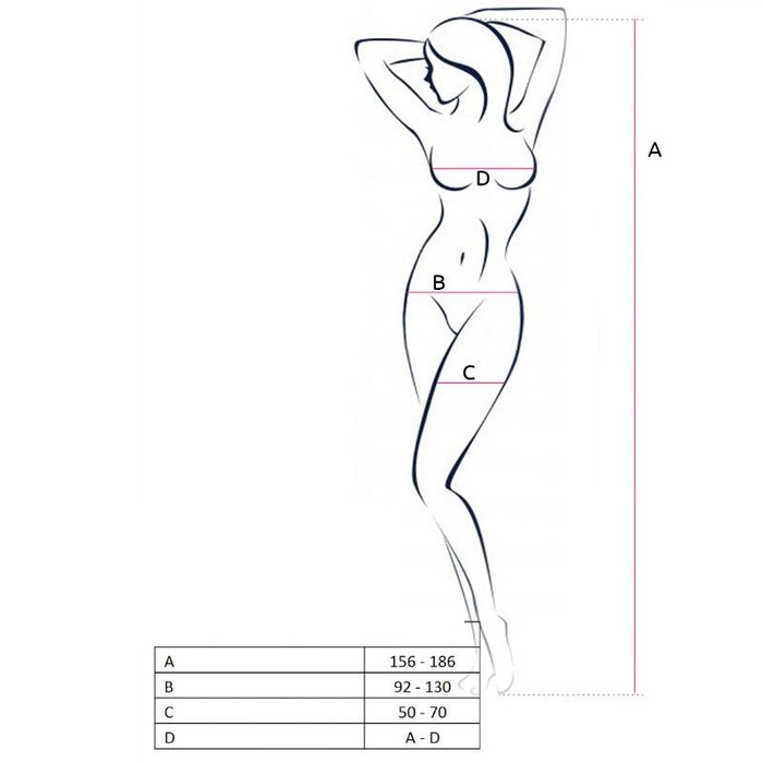Passion - Woman Bs046 Bodystocking Rojo Talla Única