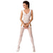 Passion - Woman Bs046 Bodystocking Blanco Talla Única