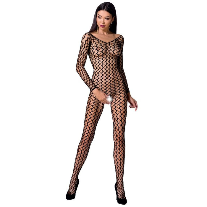 Passion - Woman Bs068 Bodystocking Negro Talla Única