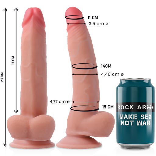 Rockarmy - Leopard Dildo Realista Dual Density 23 Cm -o- 4.77 Cm
