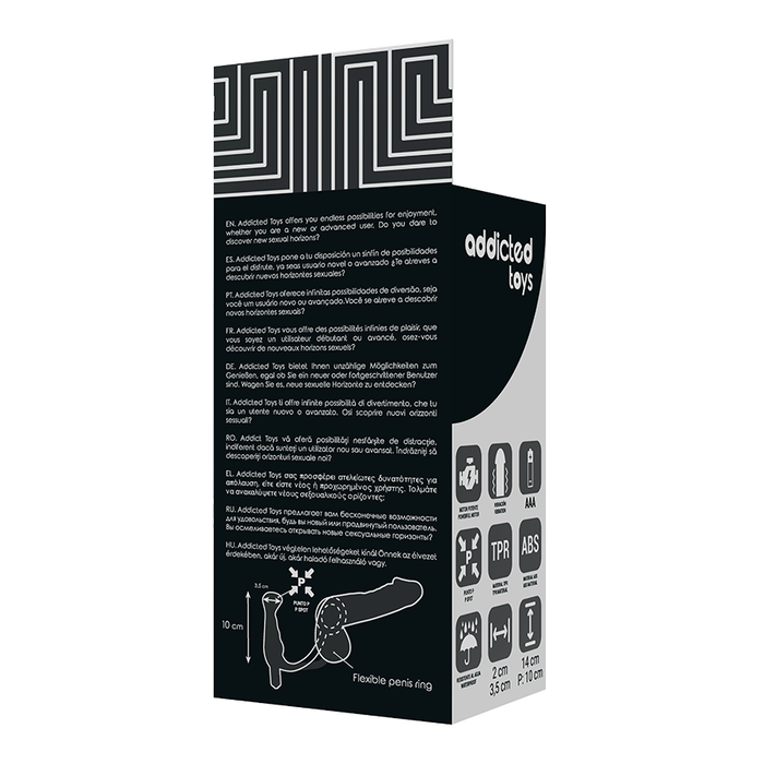 Addicted Toys - Vibrador Prosttico Negro 10 Cm
