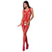 Passion - Woman Bs072 Bodystocking Talla Única Rojo