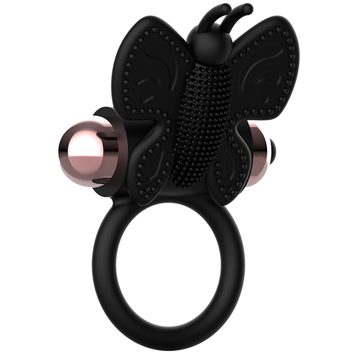 Coquette Chic Desire - Cock Ring Butterfly Anillo Vibrador Negro / Gold