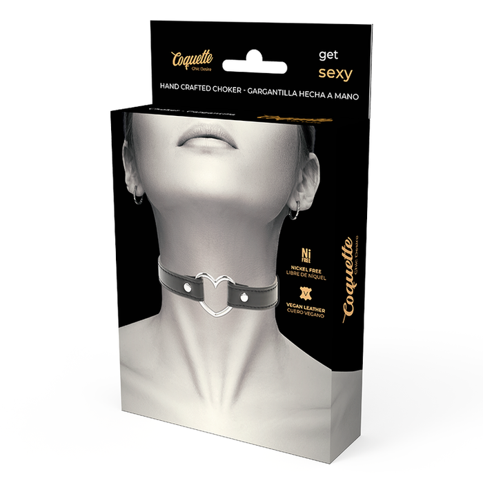 Coquette Chic Desire - Collar Cuero Vegano Accesorio Woman Corazón