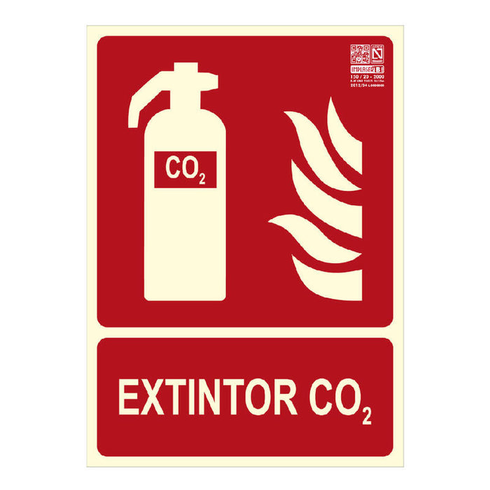 Implaser Ex224n-A4 Señal Extintor Co2 29,7x21cm
