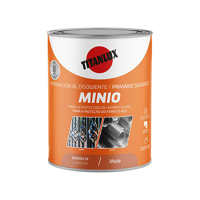 Imprimación Sintética Antioxidante Minio Naranja Mate 250 Ml