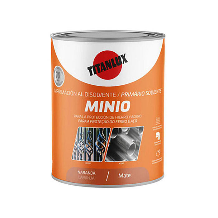 Imprimación Sintética Antioxidante Naranja Mate. Minio 0,750 L