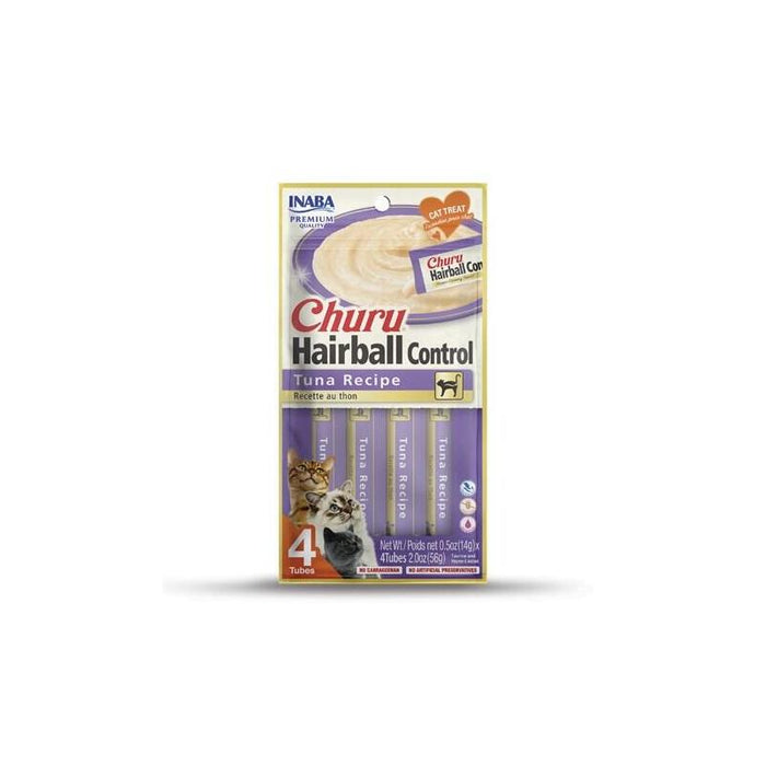 Inaba Churu Hairball Golosina De Atún Para Gatos - 4x14 G