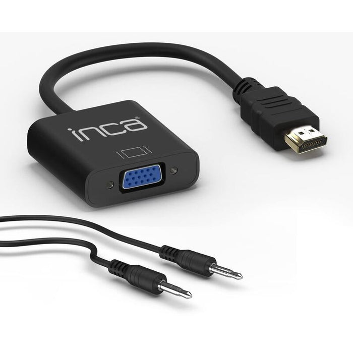 Inca Adapter Hdmi->Vga +3.5mm Aux M/H Fhd@ 60hz 0.20m Sw Retail