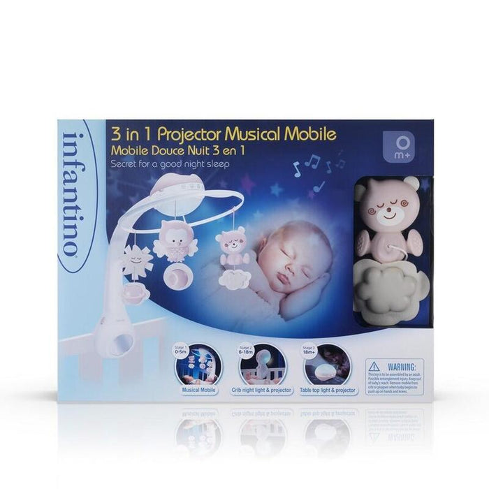 Infantino Muzyczna Karuzelka 3w1 Pudrowy Rosa