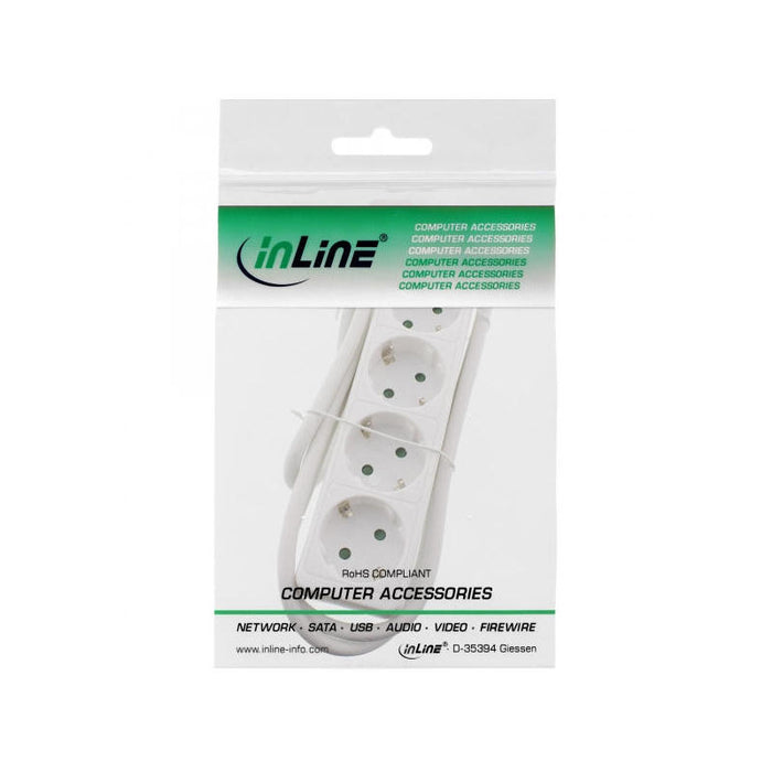 Inline 4043718210473 Base Múltiple 1,5 M 4 Salidas Ac Interior Blanco