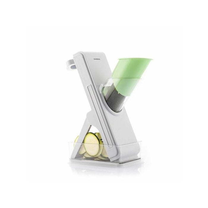 Innovagoods Slichen Mandolina Cortadora De Verduras 5 En 1 - Cuchillas Intercambiables - Plegable - Incluye Recipiente