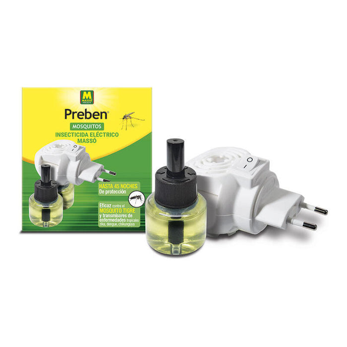 Insecticida Para Mosquitos Eléctrico 33ml + Recambio Preben 231603 Massó