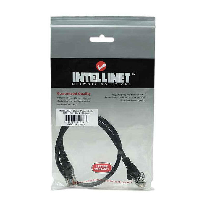 Intellinet 0.45m Cat5e Cable De Red Negro 0,5 M U/Utp [Utp]