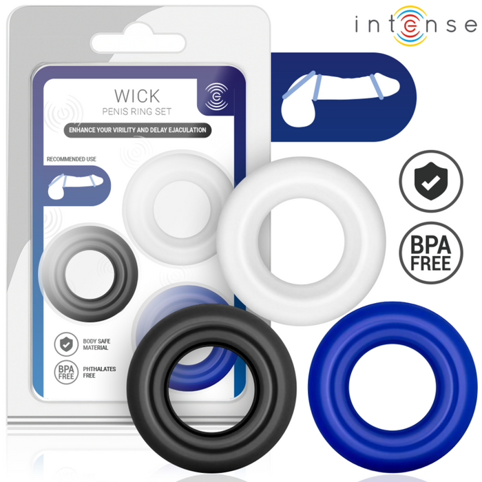 Intense - Wick Set De 3 Anillos Varios Colores